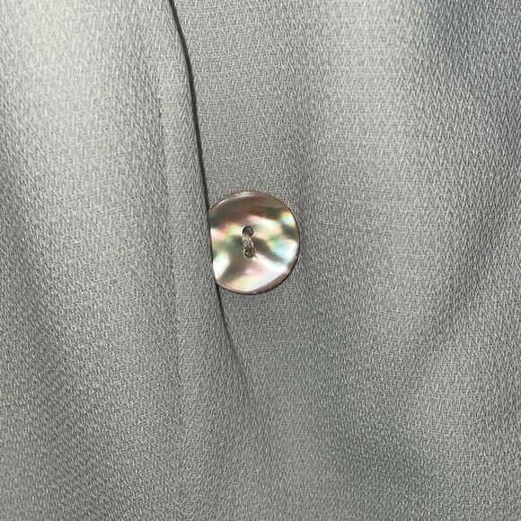 Vintage pin up double breasted button down light green a line dress petites - Picture 4 of 15